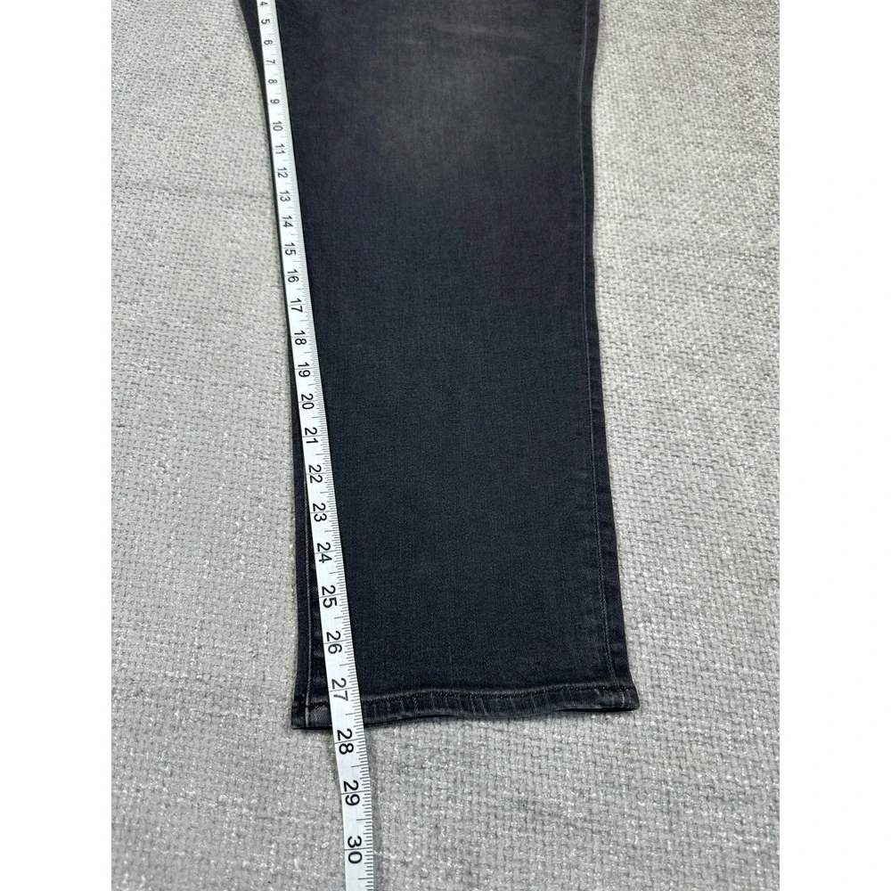 J.Crew Slim‎ Straight Jeans Women 36 43x27.5 Black RE-03-BLK CF500 Stretch